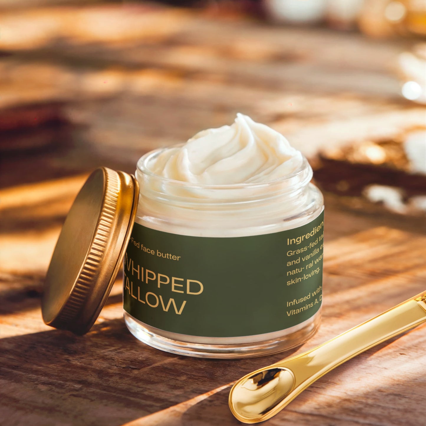 Whipped Grass-Fed Tallow Balm with Vanilla Bean