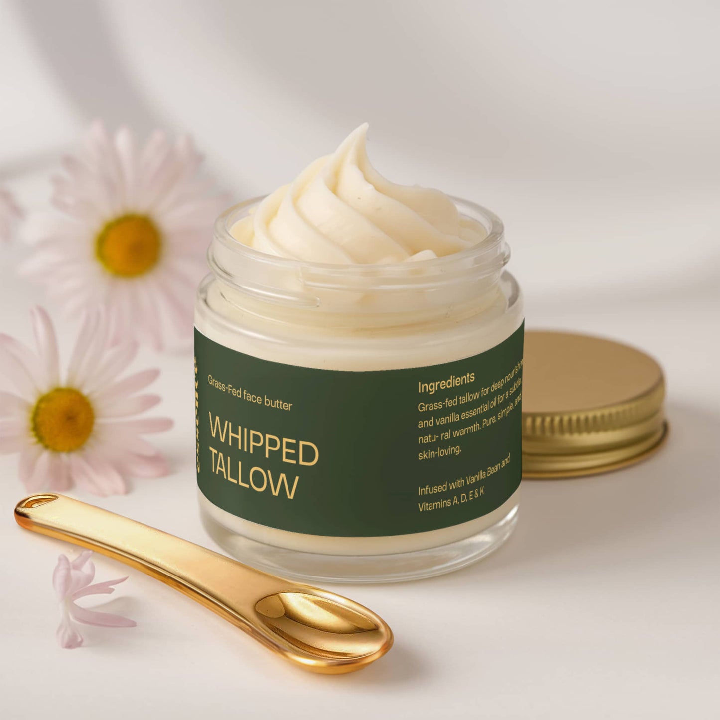 Whipped Grass-Fed Tallow Balm with Vanilla Bean