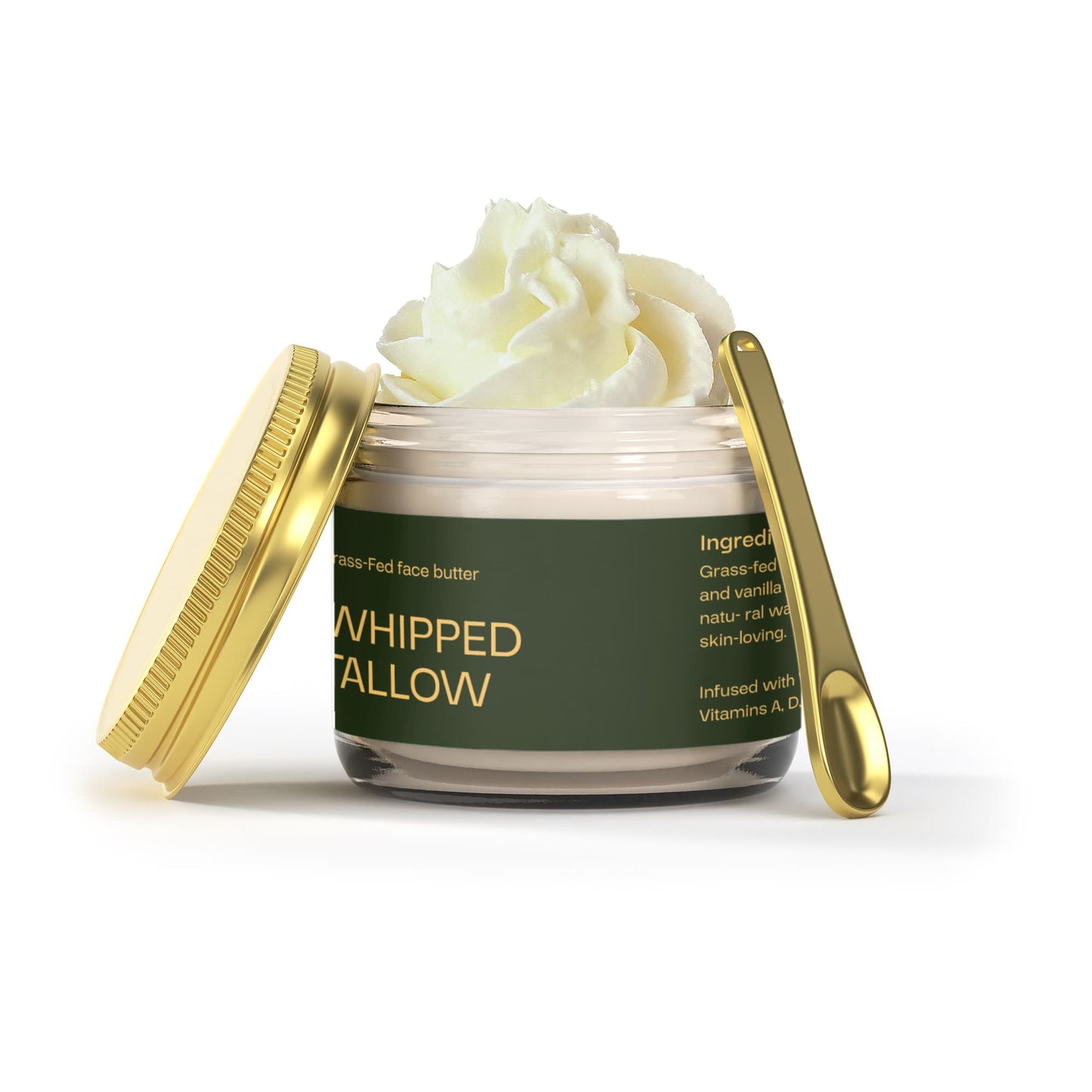 Whipped Grass-Fed Tallow Balm with Vanilla Bean